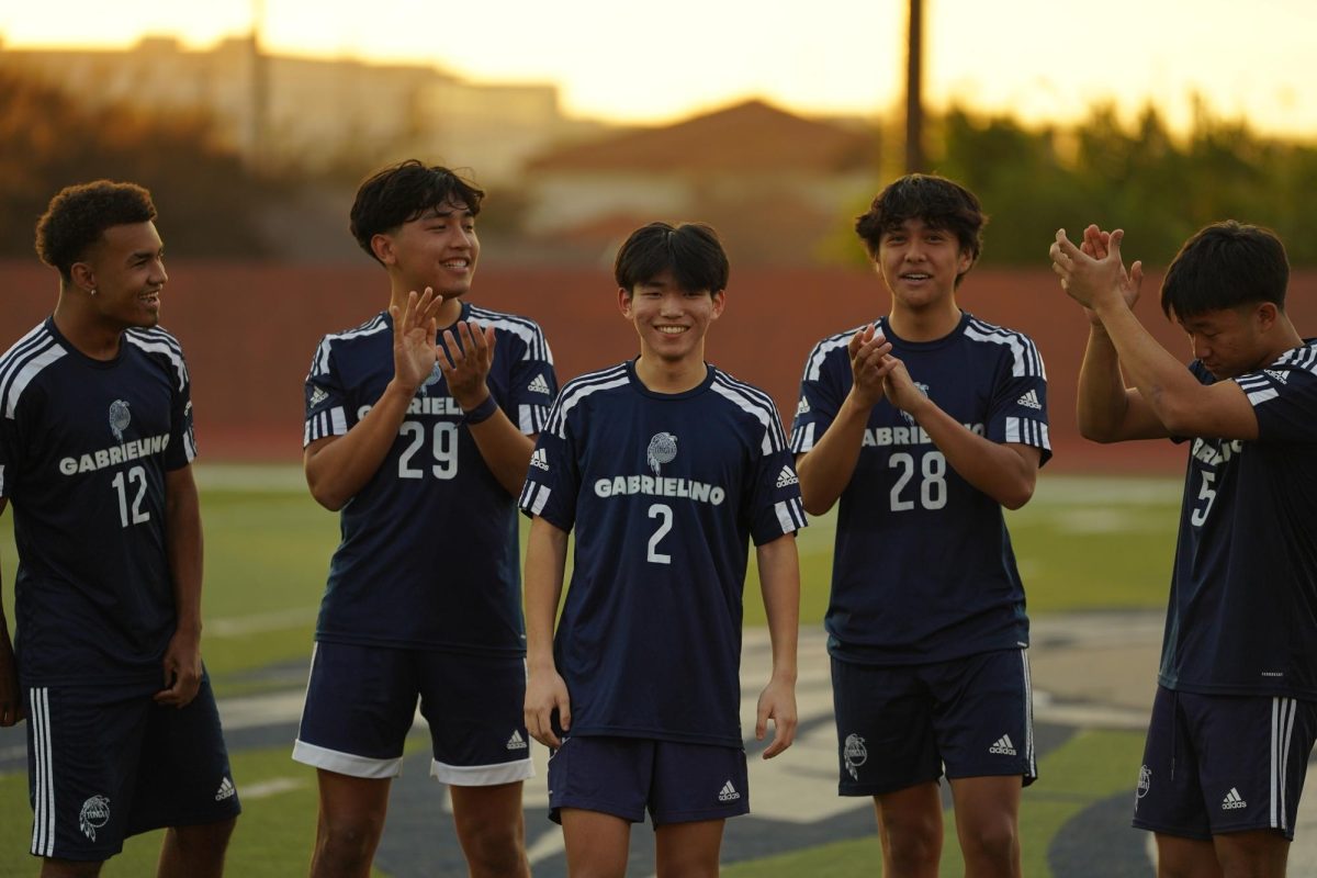 Boys soccer celebrates their final game of the season at senior night, photo courtesy of Keen Lai. 
