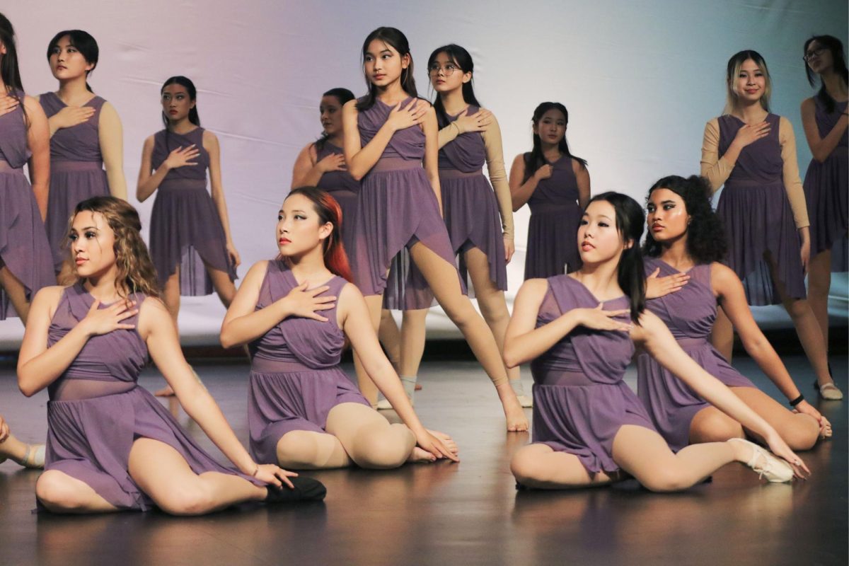Dance 1 performs a contemporary lyrical dance routine at the Dance Showcase last Sunday