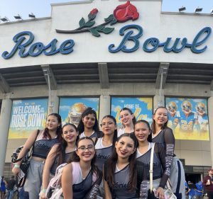 Gabrielino Dance Team outside Rose Bowl 