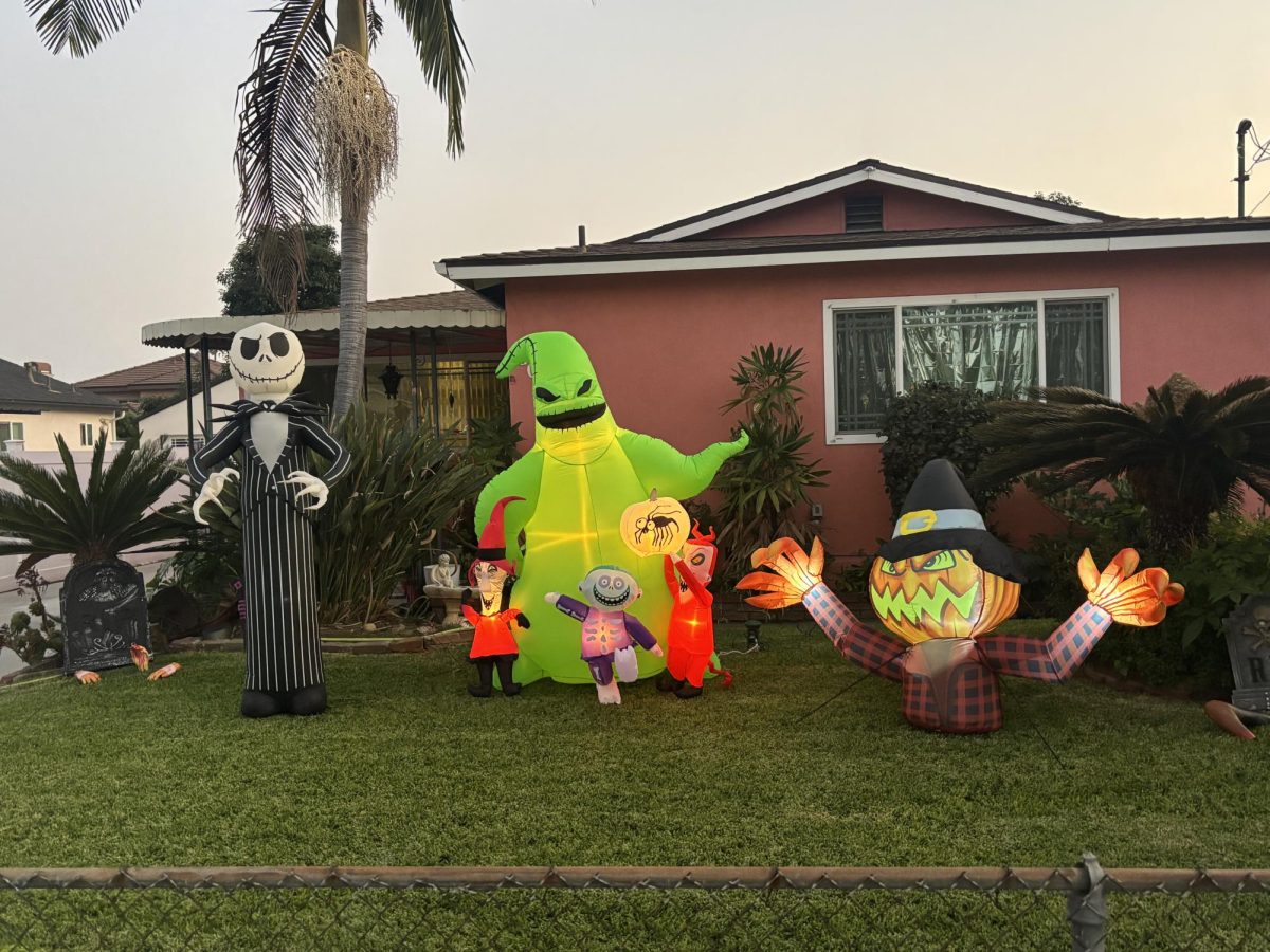 Halloween decorated house in San Gabriel.