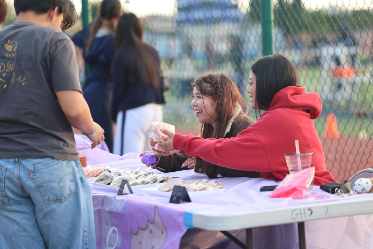 The Kacie Bakes table selling cookies at the Gabrielino Night Market.